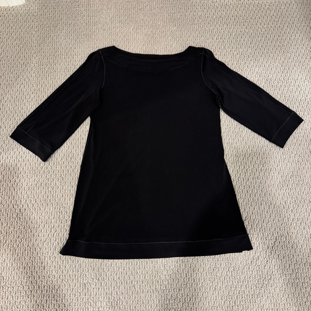 Eva varrow black split arm tunic sz.large